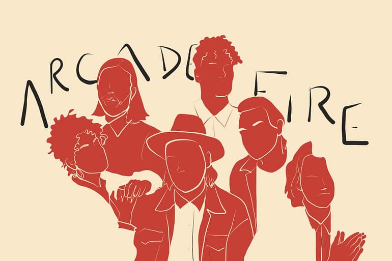Illustration of the Arcade Fire by Courtney Nicli